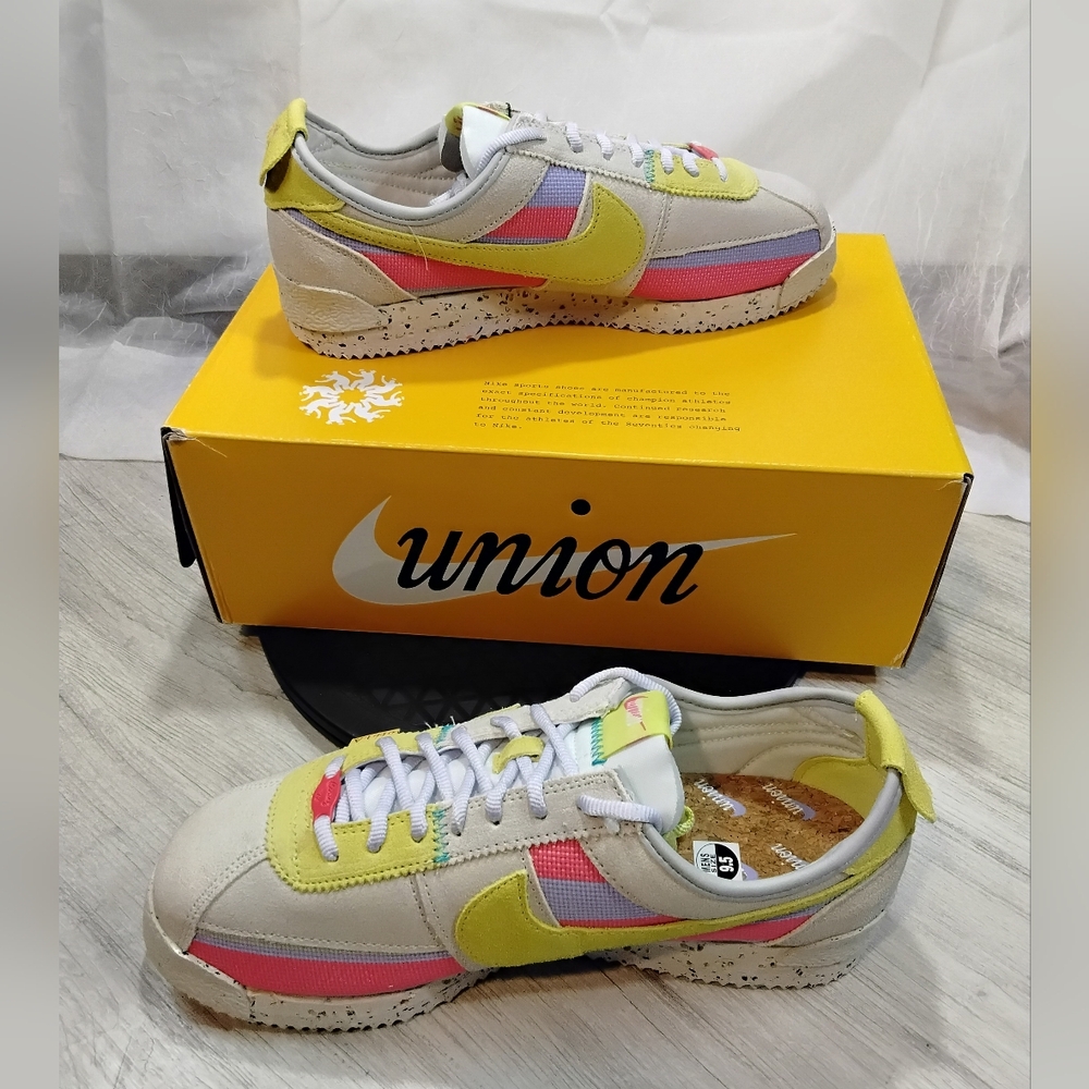 .NEW Nike Cortez X Union Sp LA Lemon Sneaker Limited Edition Colab Size M9.5 W11 - Picture 9 of 14